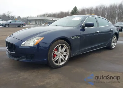 2014 Maserati Quattroporte S Q4 z USA, uszkodzony, nr VIN ZAM56RRA7E1126079